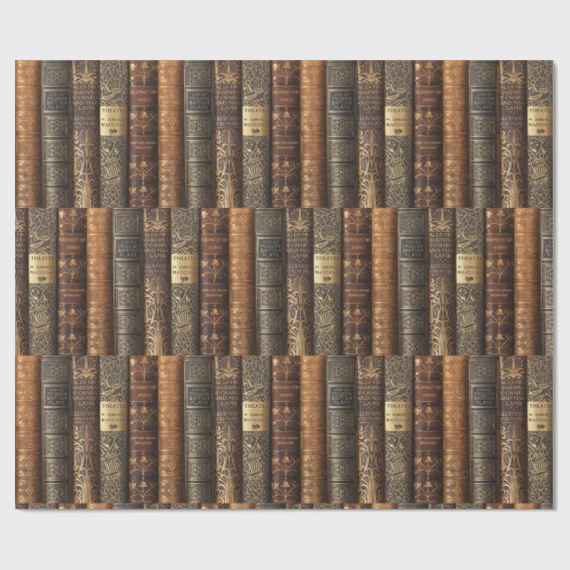 Papel De Presente Beautiful Book Spines (Theatre) (Aberto)