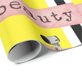 Papel De Presente Beauty Salon, Barbershop Wrappaper