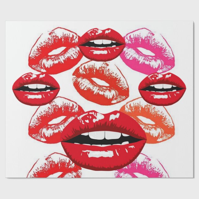 Papel De Presente Beauty Salon, Nail Salon e Spa Lipstick Makeup (Aberto)