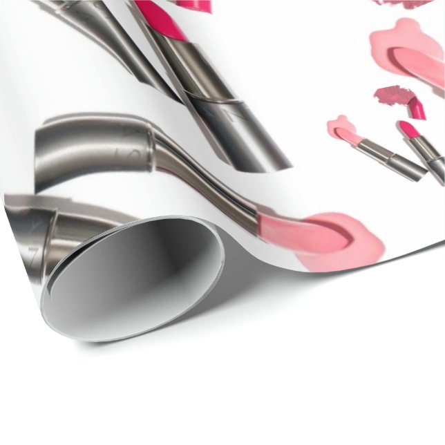Papel De Presente Beauty Salon, Nail Salon e Spa Lipstick Makeup (Ponta do rolo)