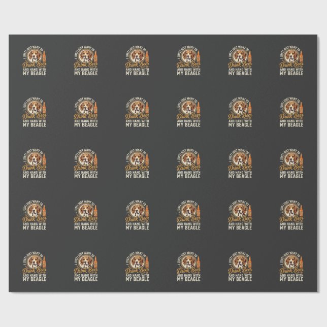 Papel De Presente Beba Cerveja Beagle Cachorro Cerveja Artesanal Gar (Aberto)