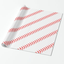 Papel De Presente Beball Seams Stitches do Baseball Party - Papel pr