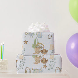 Papel De Presente Bebê Cowboy do Oeste Selvagem