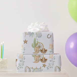 Papel De Presente Bebê Cowboy do Oeste Selvagem