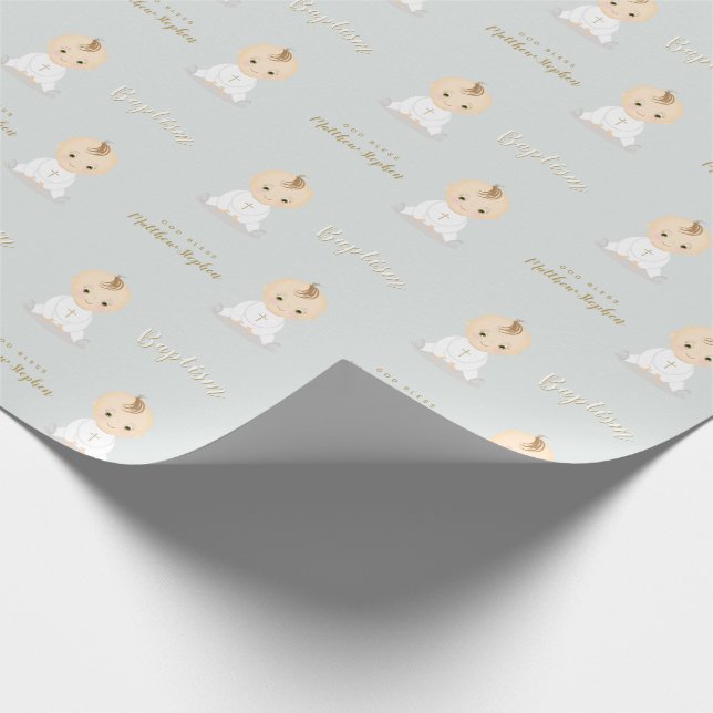 Papel De Presente Bebé do baptismo (Ponta)