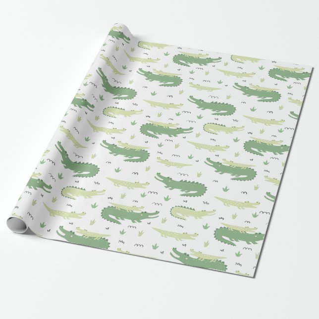 Papel De Presente Bebê e Mamãe Gators (Desenrolado)