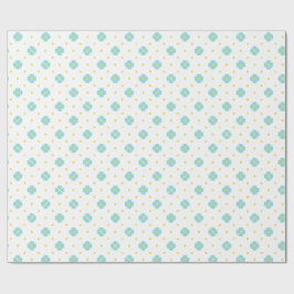 Papel De Presente Bebê em Flor Cute Azul Floral Chás de Bebê