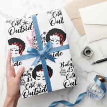 Bebê Está Frio Fora Afro Xadrez Santa Hat 