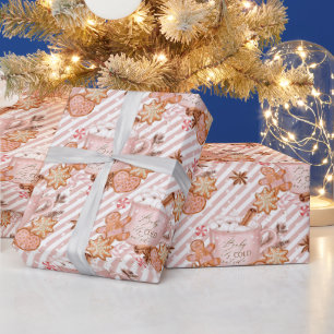 Papel De Presente Bebê Está Frio Lá Fora Com Listras