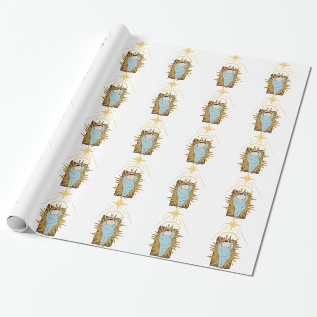 Papel De Presente Bebê Jesus (Desenrolado)