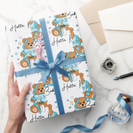 Papel De Presente Bebê novo ou Chá de fraldas