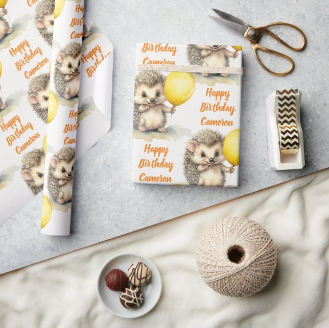 Papel De Presente Bebê Porco Sexo Neutro Personalizado Aniversário (Artesanato)