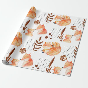 Papel De Presente Bebê Raposa
