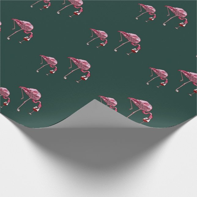 Papel De Presente Bebedor de Vinho Flamingo Rosa Engraçado (Ponta)