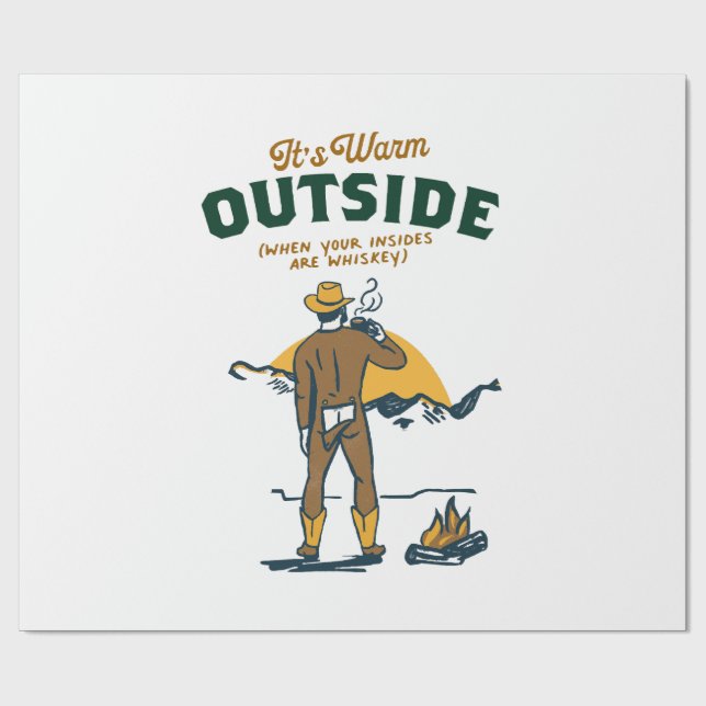 Papel De Presente Bebendo Curioso Whkey (Aberto)