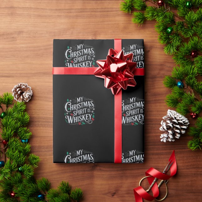 Papel De Presente Bebendo de Natal Sussurro Amantes Drinker Dizendo (Presente de Natal)