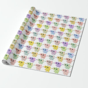 Papel De Presente Bebês Elefantes