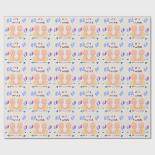 Papel De Presente Bebês irmãos gêmeos