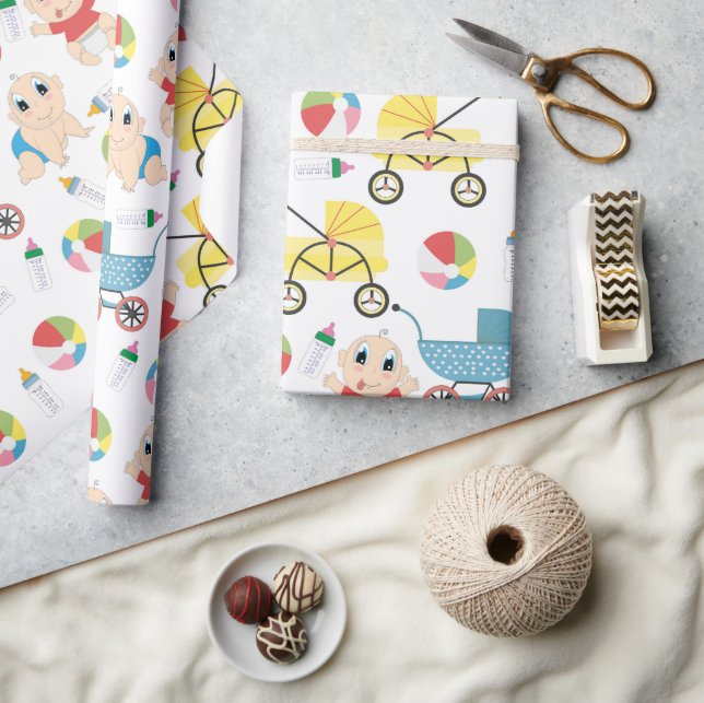 Papel De Presente Bebês Reproduzíveis (Artesanato)