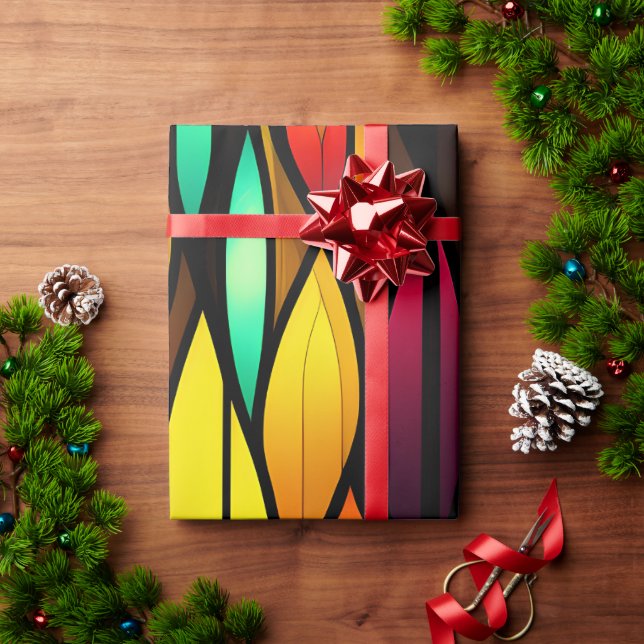 Papel De Presente Bed Staink cattails Mosaico (Presente de Natal)