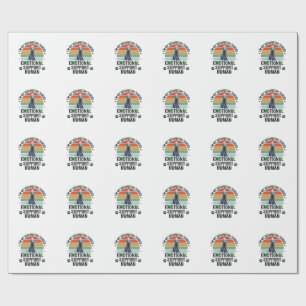 Papel De Presente Bedlington Terrier Suporte Emocional Humano Vintag