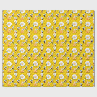 Papel De Presente Bee Happy Wraping paper