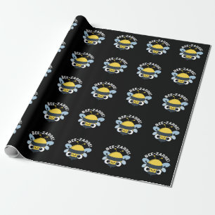 Papel De Presente Bee zarre Funny Bizarre Bee Pun Dark BG