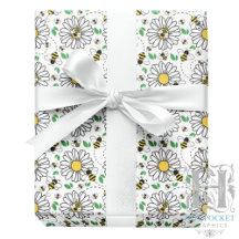 Bees & Daisies Wrapping Paper