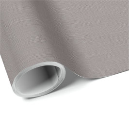 Papel De Presente Beige Linen Textura de ferro Simples Monograma Ele