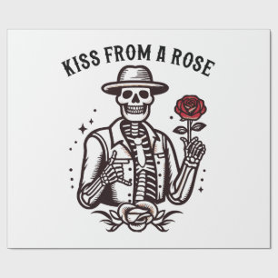 Papel De Presente Beijo de uma Rosa