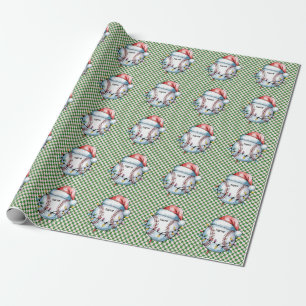Papel De Presente Beisebol para o Natal com nome para crianças