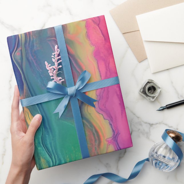 Papel De Presente Bela Arte Contemporânea Brilhante do Bebê (Presentear)