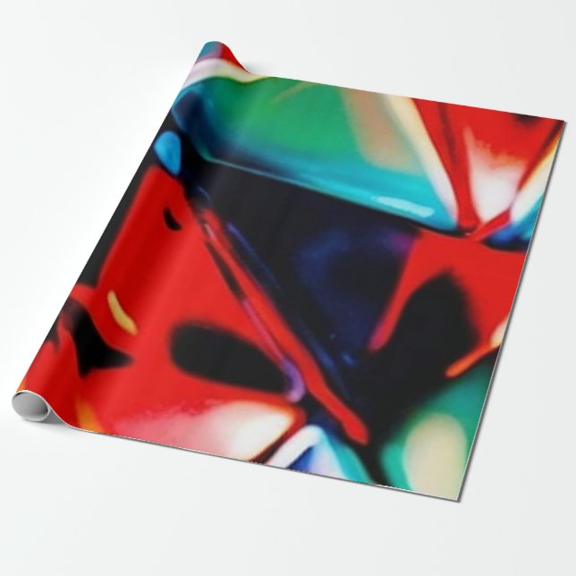 Papel De Presente Bela Bagunça De Cores (Desenrolado)