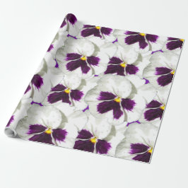 Papel De Presente bela colagem em aquarela de picos brancos