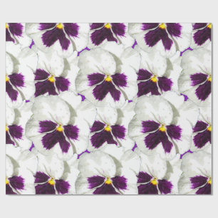 Papel De Presente bela colagem em aquarela de picos brancos