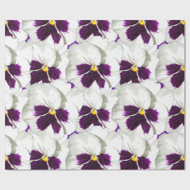 Papel De Presente bela colagem em aquarela de picos brancos (Aberto)