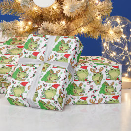 Papel De Presente Bela Sapo de Natal - Kawaii Animal