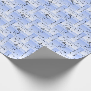 Papel De Presente Beleza Flutuante: Roll de Quebra de Arte de Linha