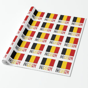 Papel De Presente Bélgica e Presente da Bandeira Belga