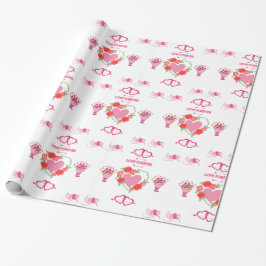 Papel De Presente Belo Amor Caros e Rosas