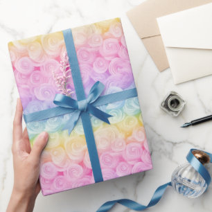 Papel De Presente Belo Arco-Íris Colorido Sem Costura Padrão