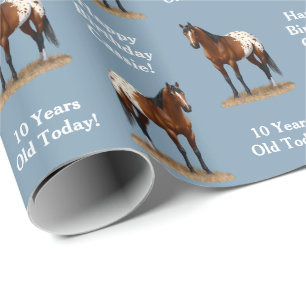 Papel De Presente Belo Cavalo Appaloosa de Bay