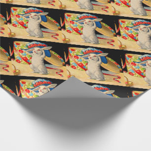 Papel De Presente belo coelhinho branco vestindo chapéu grande