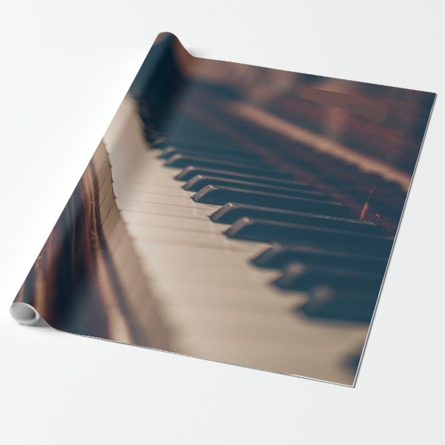 Papel De Presente Belo Design de Piano (Desenrolado)