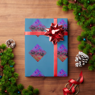 Papel De Presente Belo e bom preto, mandinha azul