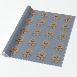 Papel De Presente Belo e engraçado padrão de girafa africana