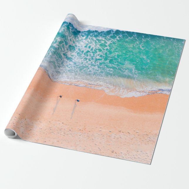 Papel De Presente Belo Mar Praia (Desenrolado)