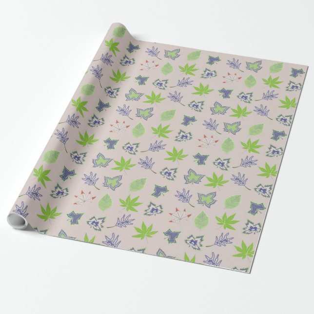 Papel De Presente Belo Padrão de Verão (Desenrolado)