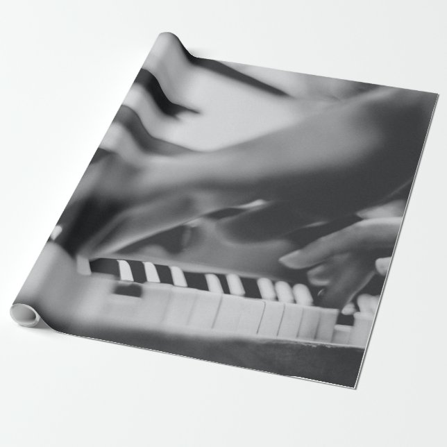 Papel De Presente Belo Trabalho de arte de Piano (Desenrolado)