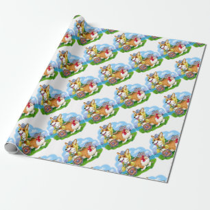 Papel De Presente Belo Viking Corgi!